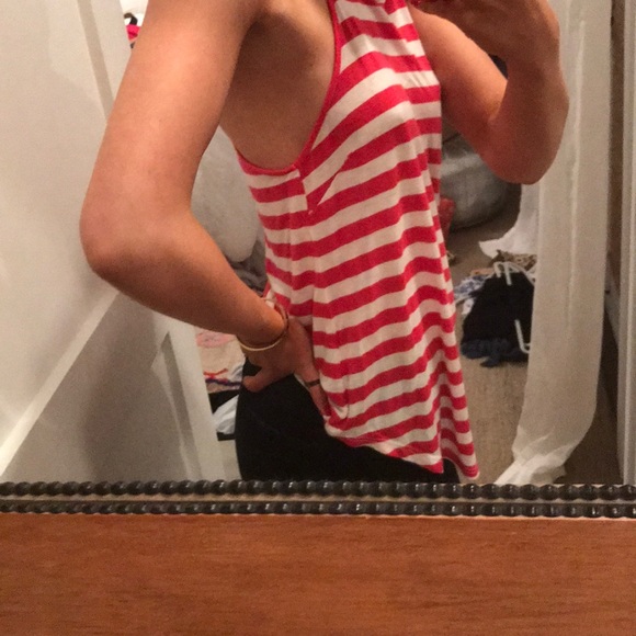 red and white striped tank top - Picture 3 of 4
